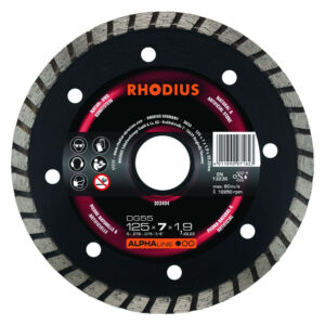 Disque de tronconnage diamant - ALPHALINE - DG55 - 125 X 7,0 X 1,9 X 22,23mm
