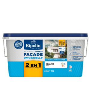 Peinture extérieure facade RIPOLIN blanc mat 2.5l