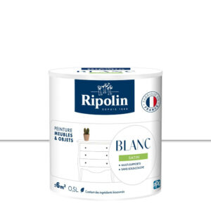 Peinture meuble et objet, RIPOLIN, blanc 0.5l