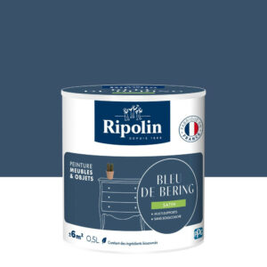 Peinture meuble et objet, RIPOLIN, bleu de bering 0.5l