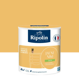 Peinture meuble et objet, RIPOLIN, jaune niki 0.5l