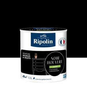 Peinture meuble et objet, RIPOLIN, noir houvert 0.5l
