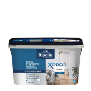 Peinture mur, plafond, boiserie blanc mat RIPOLIN Xpro3 5L