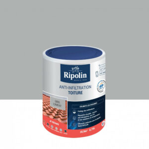 Revêtement d'étanchéité toiture, RIPOLIN Anti-infiltration gris ciment 0,75 L