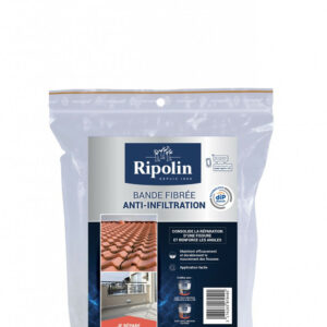 Revêtement d'étanchéité toiture, RIPOLIN Bande fibrée blanc 10M x 9cm