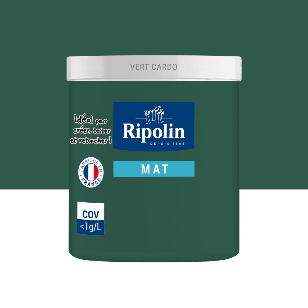 Testeur peinture vert cardo mat Interieur RIPOLIN 75 ml