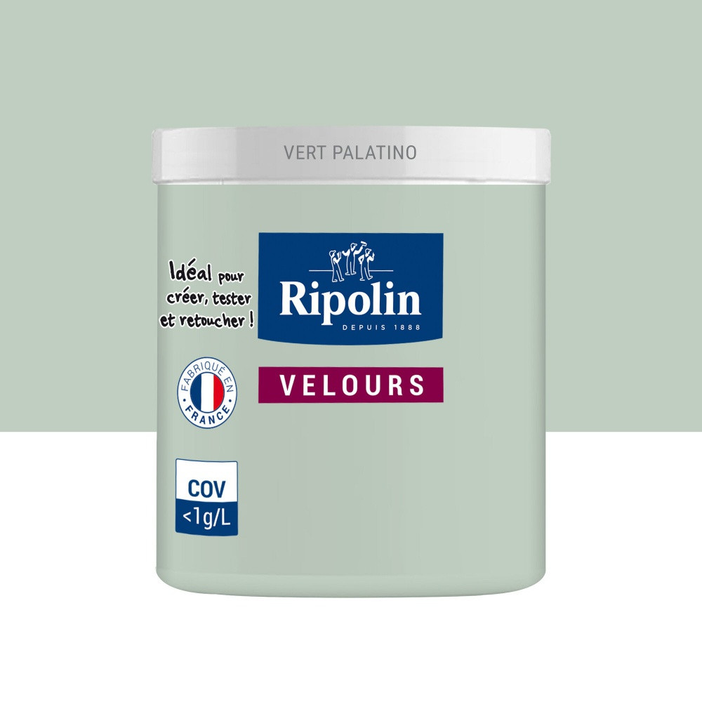Testeur peinture vert palatino velours Interieur RIPOLIN 75 ml