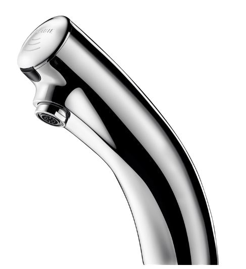 Robinet de lavabo automatique sur vasque TEMPOMATIC 3 pile intégrée DELABIE 442006