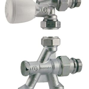 Robinet de radiateur monotube droit 1/2 D16 à 4 voies GIACOMINI R436X062