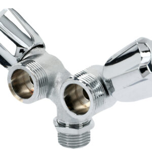 Robinet double de machine à laver laiton chromé GARIS B01-RMLDB