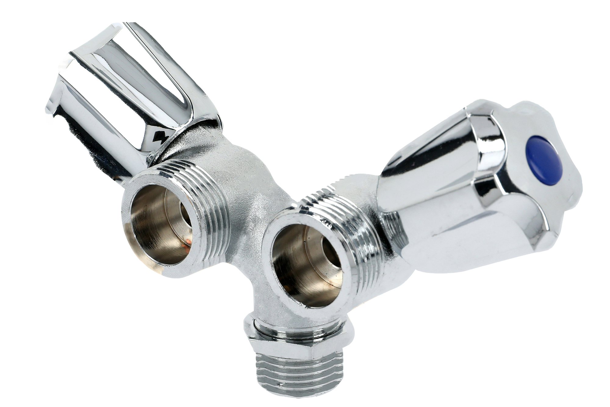 Robinet double de machine à laver laiton chromé GARIS B01-RMLDB