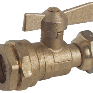 Robinet droit pour compteur d'eau écrou PE D 32 mm F 1'' GARIS 69-32-26