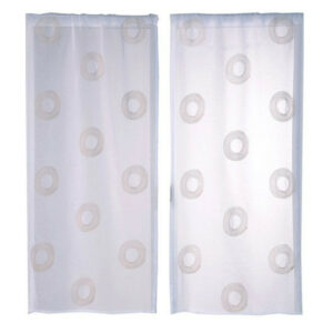 Paire De Vitrages Tamisant, Cosmos Doré L.60 X H.120 Cm