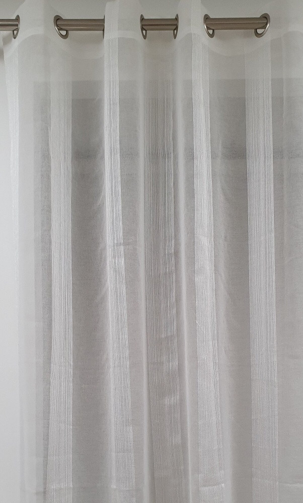 Voilage tamisant, Aleria blanc l.300 x H.240 cm