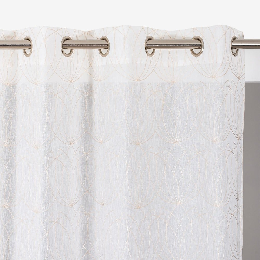 Voilage tamisant, Nymphea, beige H.240 x l.140 cm