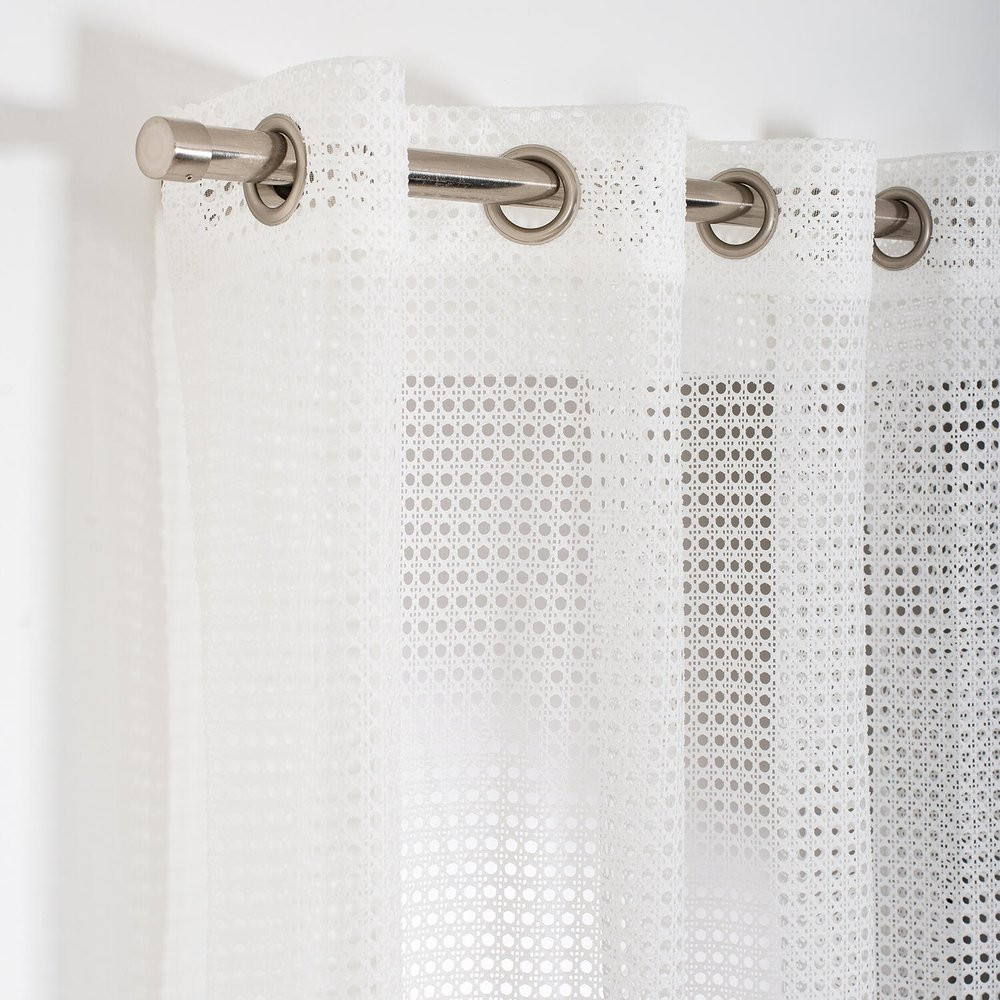 Voilage tamisant, Waska blanc l.140 x H.240 cm