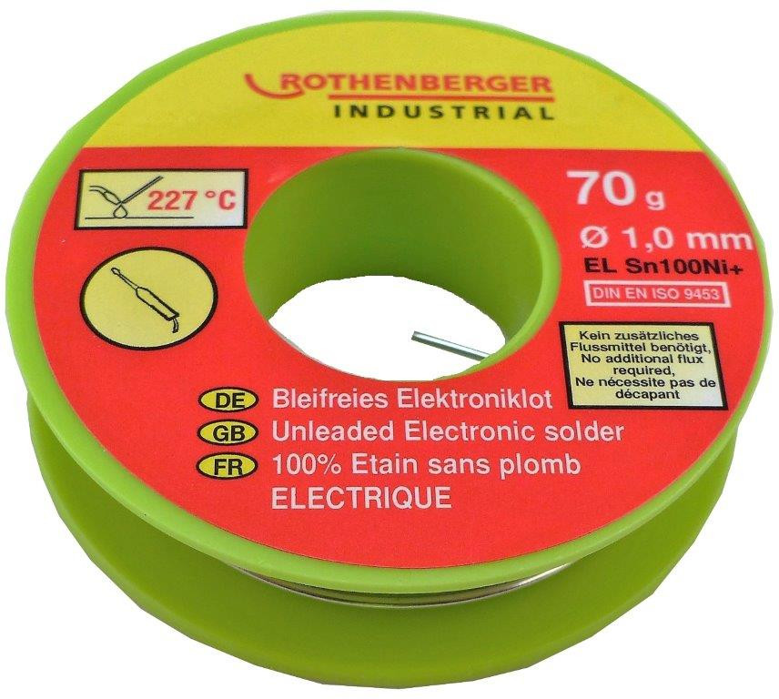Bobine étain électronique 1 mm, 70 g. ROTHENBERGER