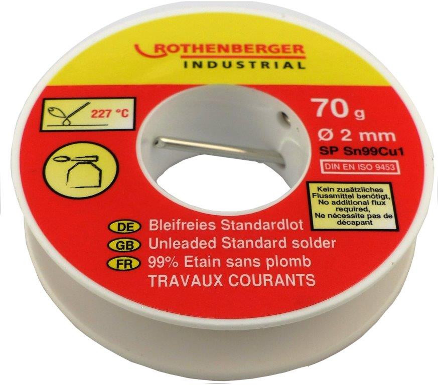 Bobine étain standard 2mm, 70 g. ROTHENBERGER