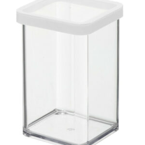 Boîte ROTHO plastique, l.10 x P.10 x H.14.2 cm, 1 l, transparent / blanc