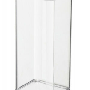 Boîte ROTHO plastique, l.10 x P.10 x H.21.4 cm, 1.5 l, transparent / blanc