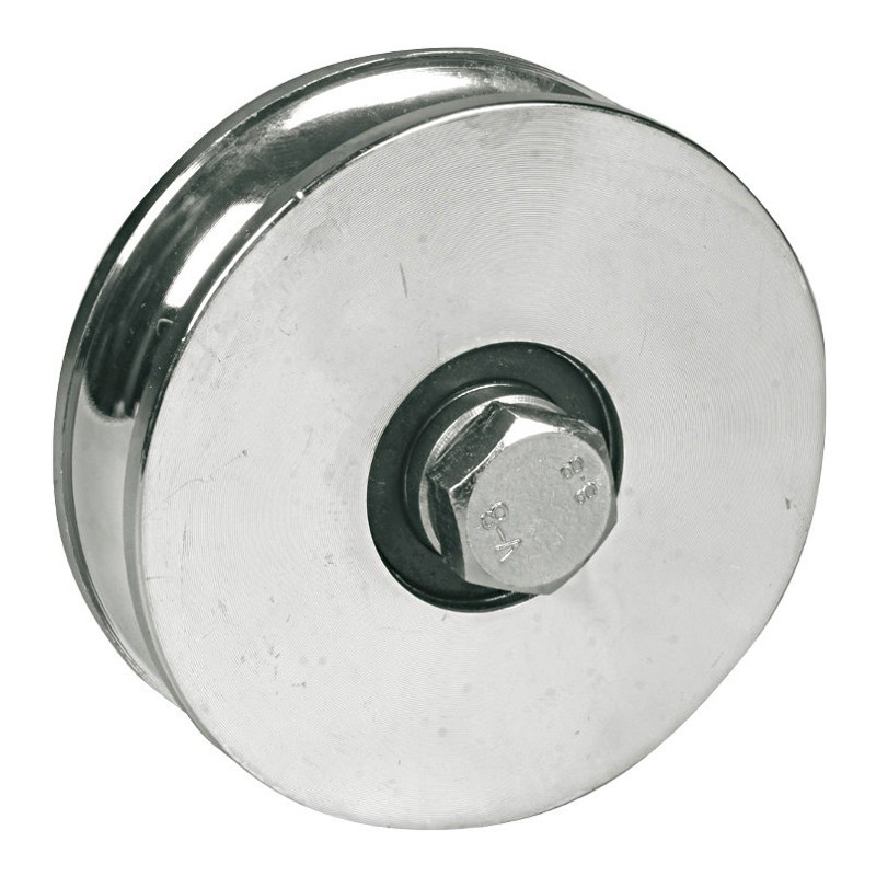 Roue à gorge ronde D 140 x 32 mm vis 16 x 70 mm gorge 20 mm charge 600 kg AVL 916140A/2