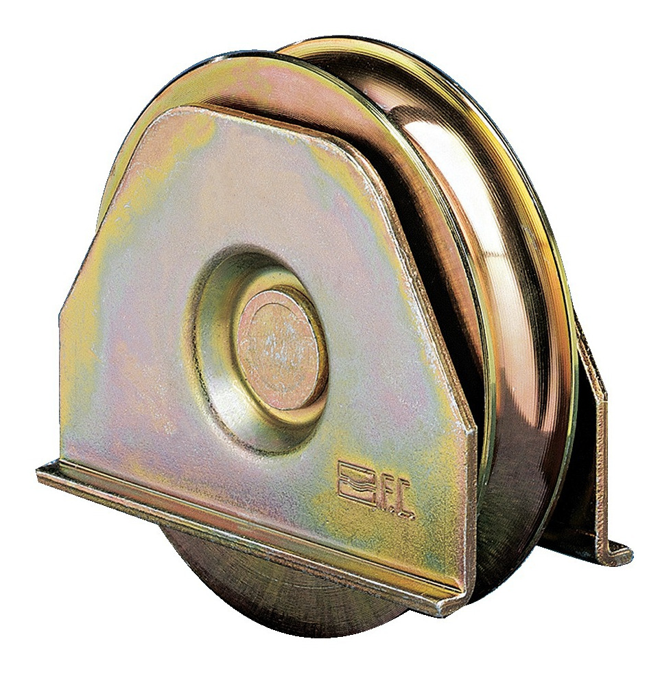 Roue avec plaque gorge ronde 120 mm FRATELLI COMUNELLO 332-120