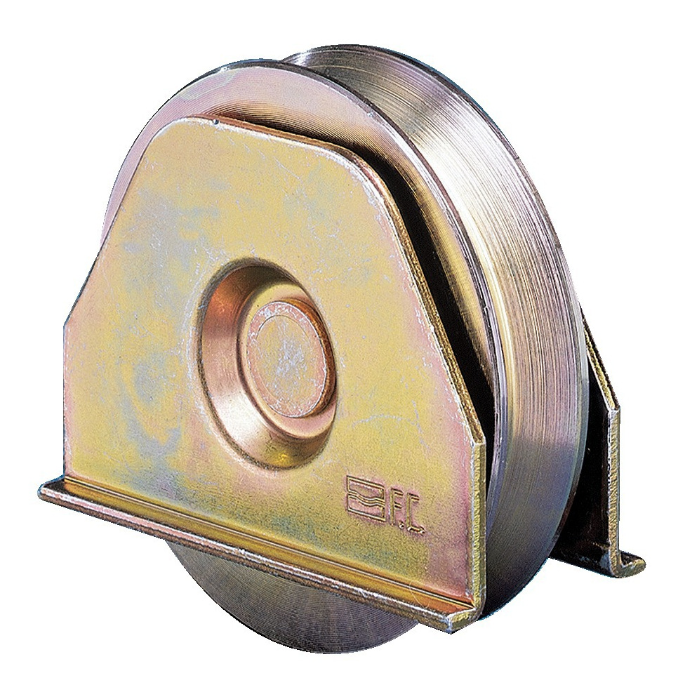 Roue avec plaque gorge V 140 mm FRATELLI COMUNELLO 330V-140