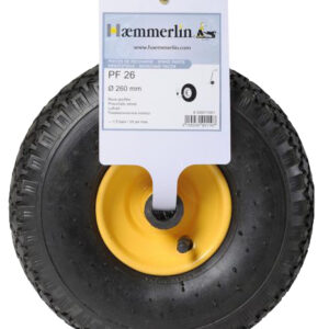 Roue gonflée PF 26 Ø 260 mm - jante métal flasque