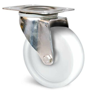 Roulette polyamide inox 125 mm à platine pivotante GUITEL HERVIEU KP41BA125-77L