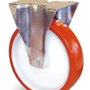 Roulette polyuréthane rouge à platine fixe D 150 mm GUITEL HERVIEU EF5BA150-28L