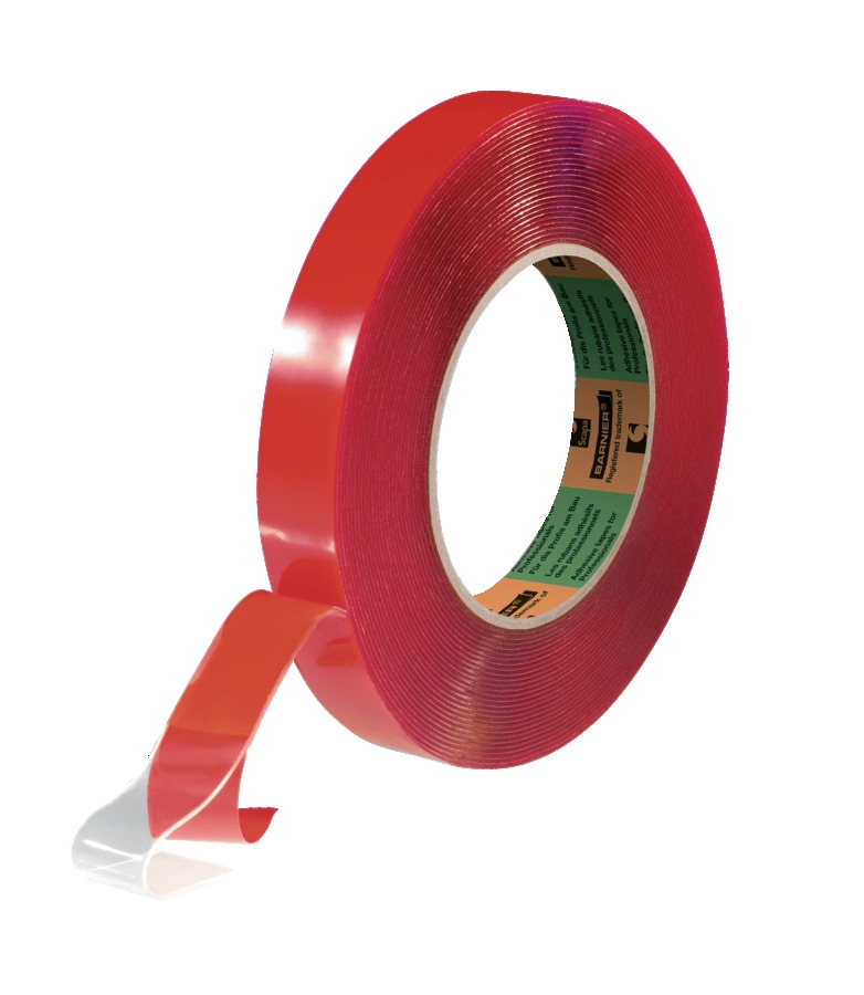 Ruban adhésif double-face transparent en mousse 1 mm 10 m x 19 mm BARNIER 162060