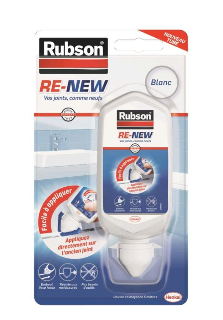 Mastic d'étanchéité cuisine et bain RUBSON re-new blanc 80ml