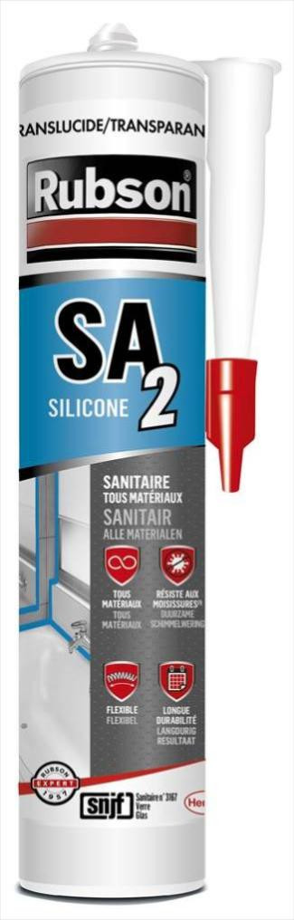Mastic d'étanchéité cuisine et bain SA2 RUBSON transparent 280ml