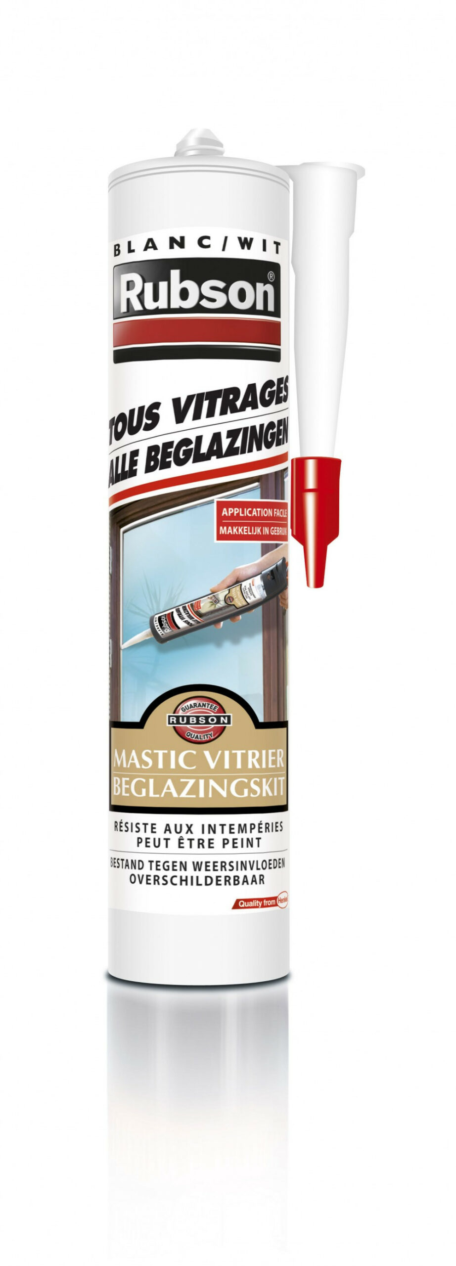 Mastic d'étanchéité vitrier RUBSON Isolation 280 ml blanc