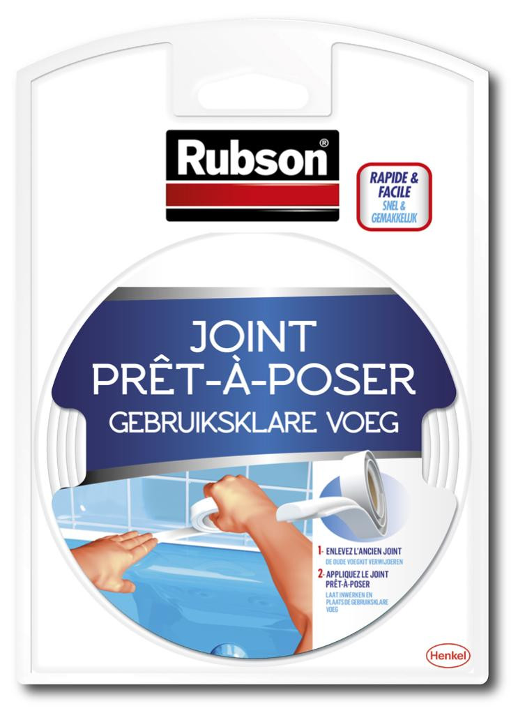 Mastic prêt à poser adhésif d'étanchéité RUBSON cuisine et bain Easy 3,5 m blanc