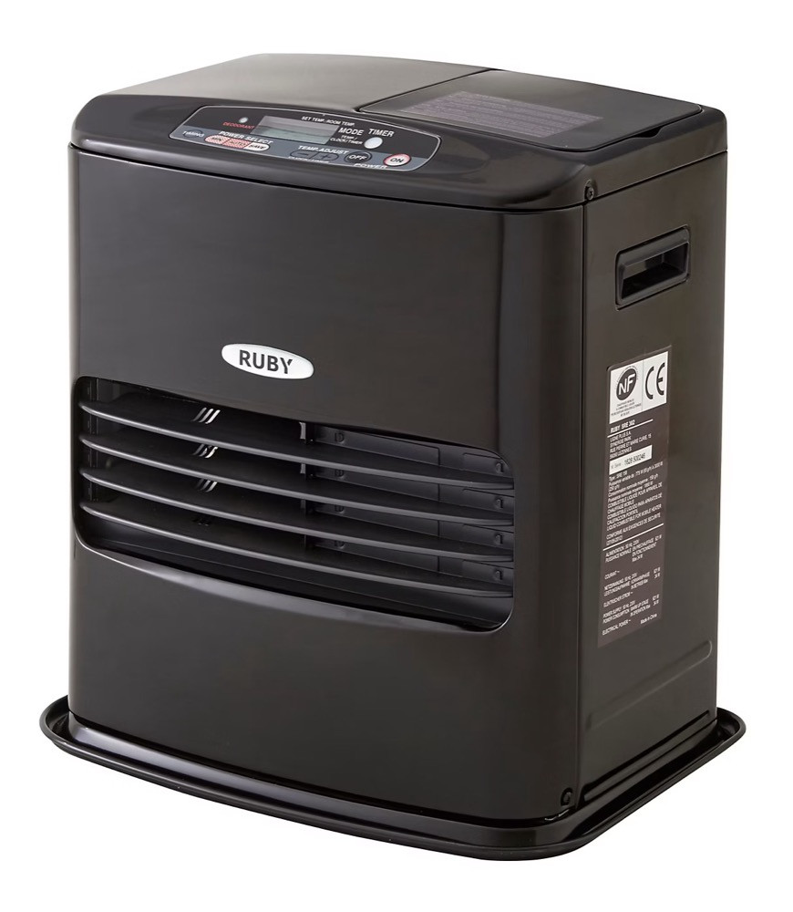 Poêle à pétrole électronique - Ruby 302 - 2850 W - Programmation 24 h - Réservoir 4 L - 30m²