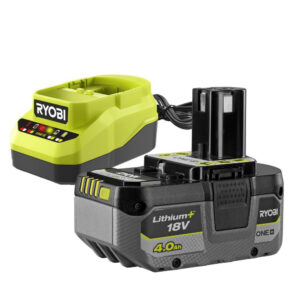 Lot d'1 batterie et d'1 chargeur RYOBI, 18 V, 4 Ah Rc18120a-140xg lithium-ion
