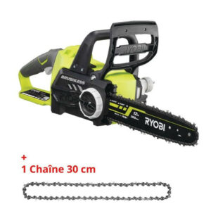 Tronçonneuse sur batterie, RYOBI OCS 1830-0C 18 volts, guide de 30 cm