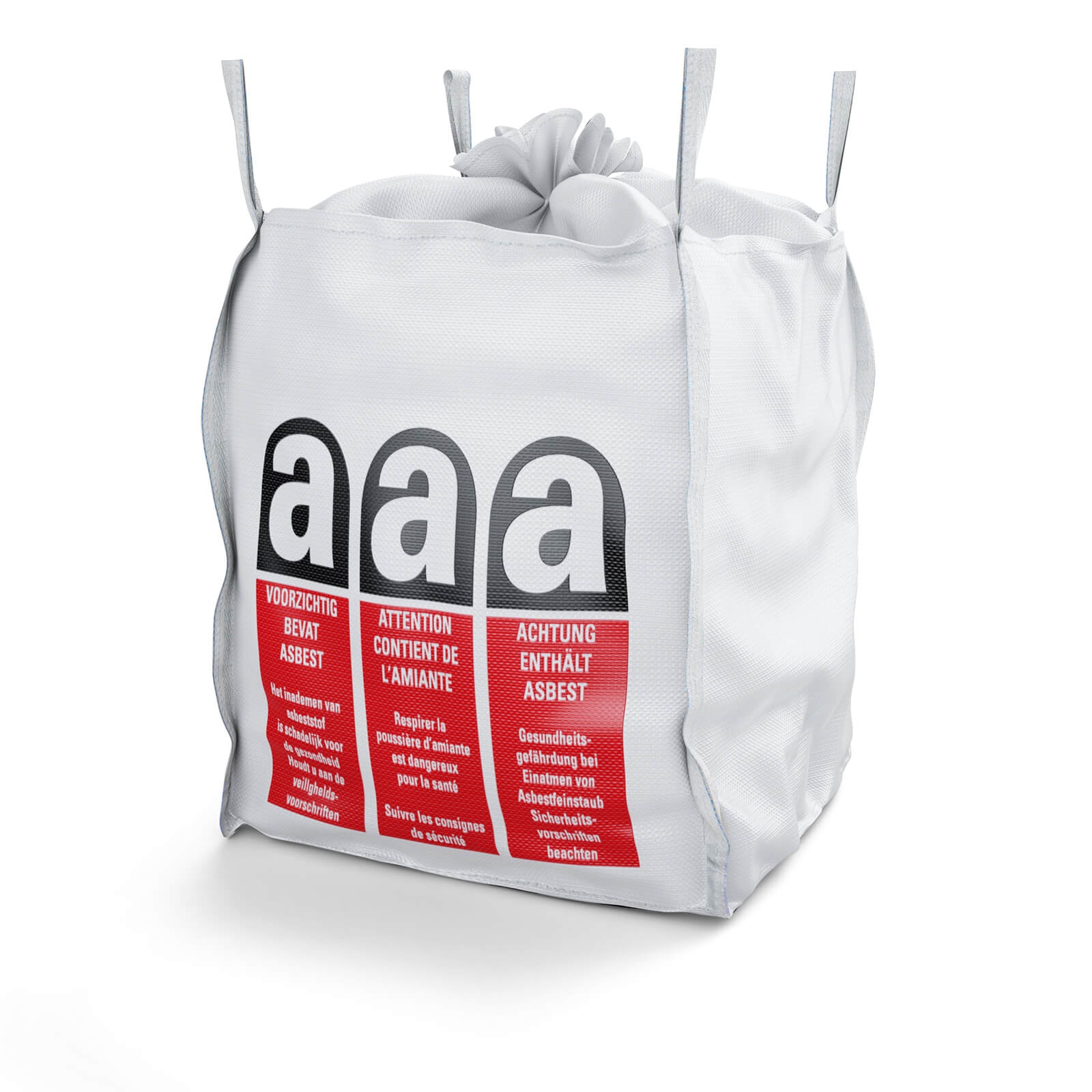 Sac BIG BAG 1000 kg Amiante 900 x 900 x 1050 mm BBNE115PEA
