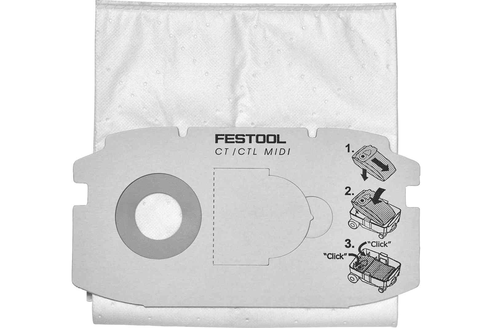 Sac filtre SELFCLEAN pour aspirateur FIS-CTL MIDI 5 pièces FESTOOL 498411