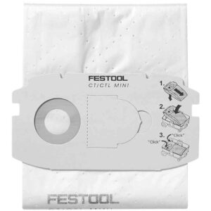 Sac filtre SELFCLEAN SC FIS-CT MINI-5 pour aspirateur de 5 pièces FESTOOL 498410