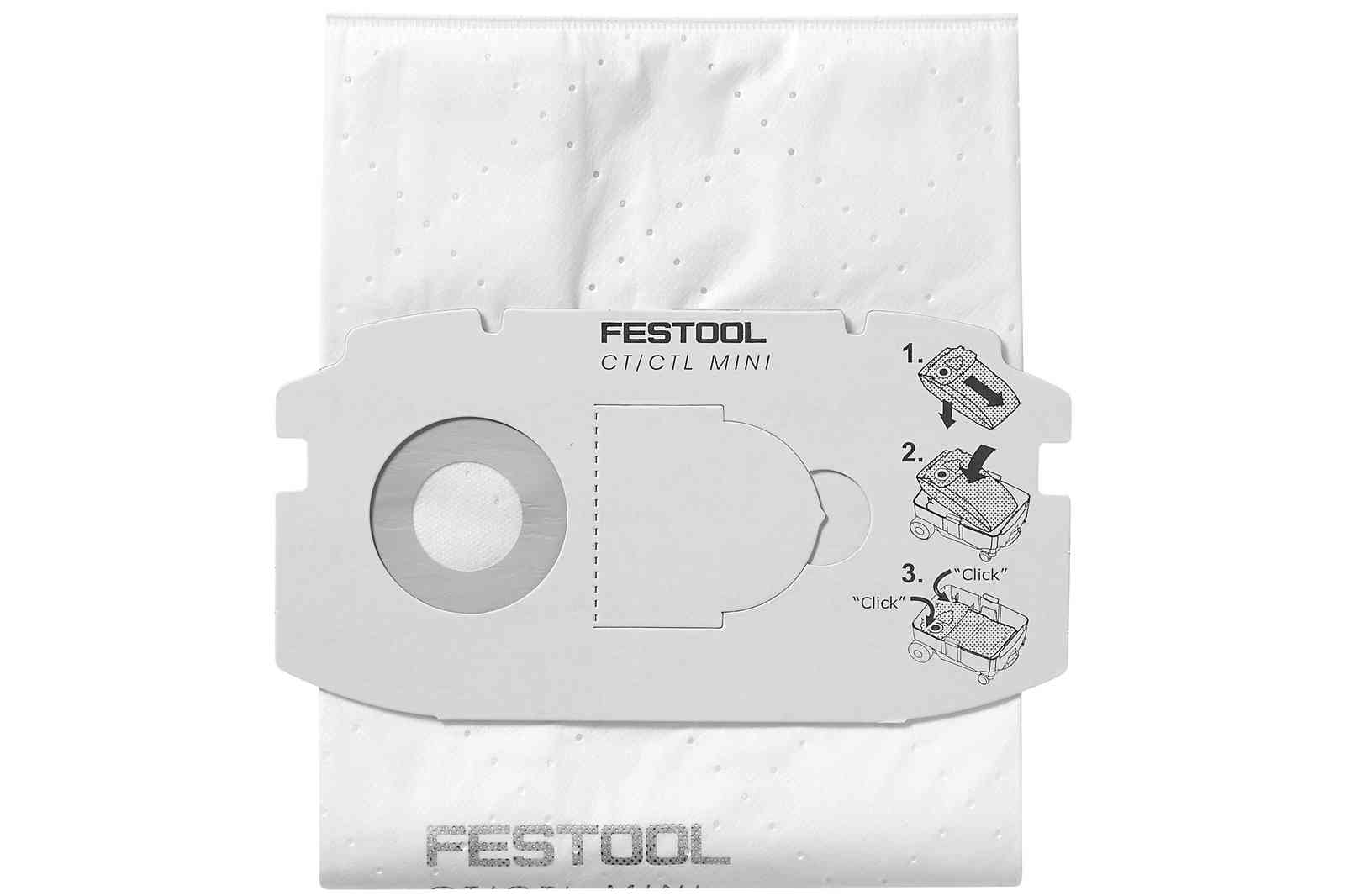 Sac filtre SELFCLEAN SC FIS-CT MINI-5 pour aspirateur de 5 pièces FESTOOL 498410