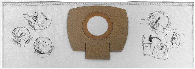 Sac filtre tissu aspirateur VC2010L / VC2512L de 5 pièces MAKITA P-72899