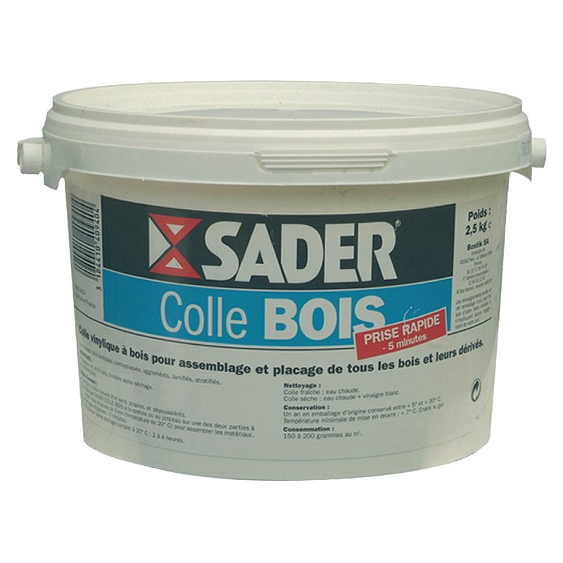 Colle à bois prise rapide - seau 2,5 Kg