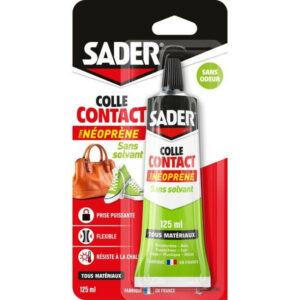Colle d'assemblage contact type neoprene sans solvant sader tube 125ml