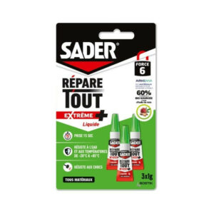 Colle de reparation sader repare tout extreme + liquide tube 3x1g