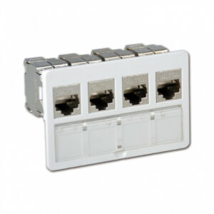 Bloc de 4 connecteurs modulaires RJ45 cat.6 OHMTEC