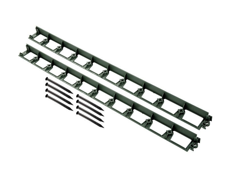 Bordure complet Delima polyethylene vert, H.4.5 x L.240 cm