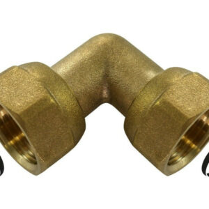 Coude à visser laiton F 12 x 17 pour tube en cuivre