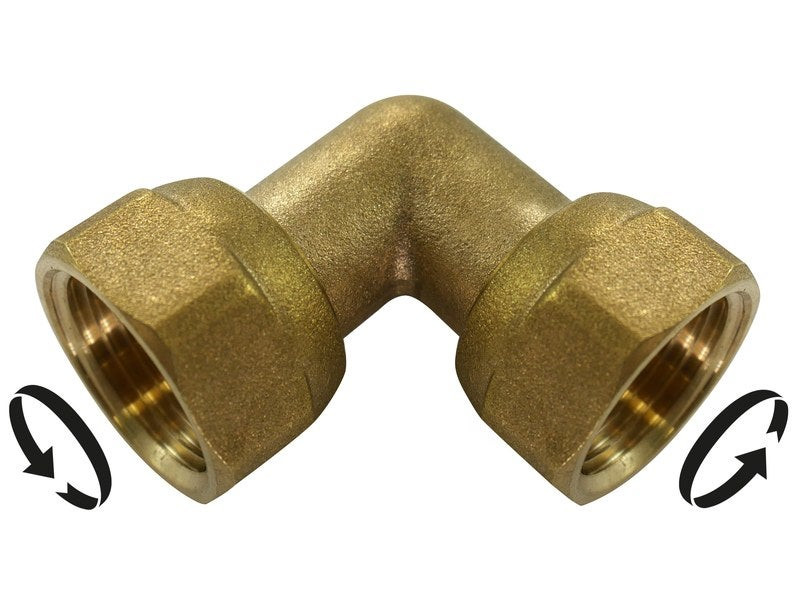 Coude à visser laiton F 15 X 21 pour tube en cuivre